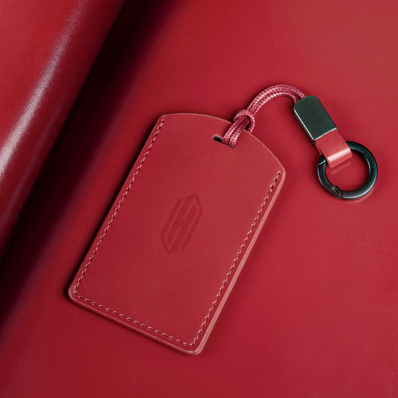 Kožna futrola za kartice i ključeve od kravlje kože, minimalistički stil, NFC, podržava proximit kartice, prilagodljiva