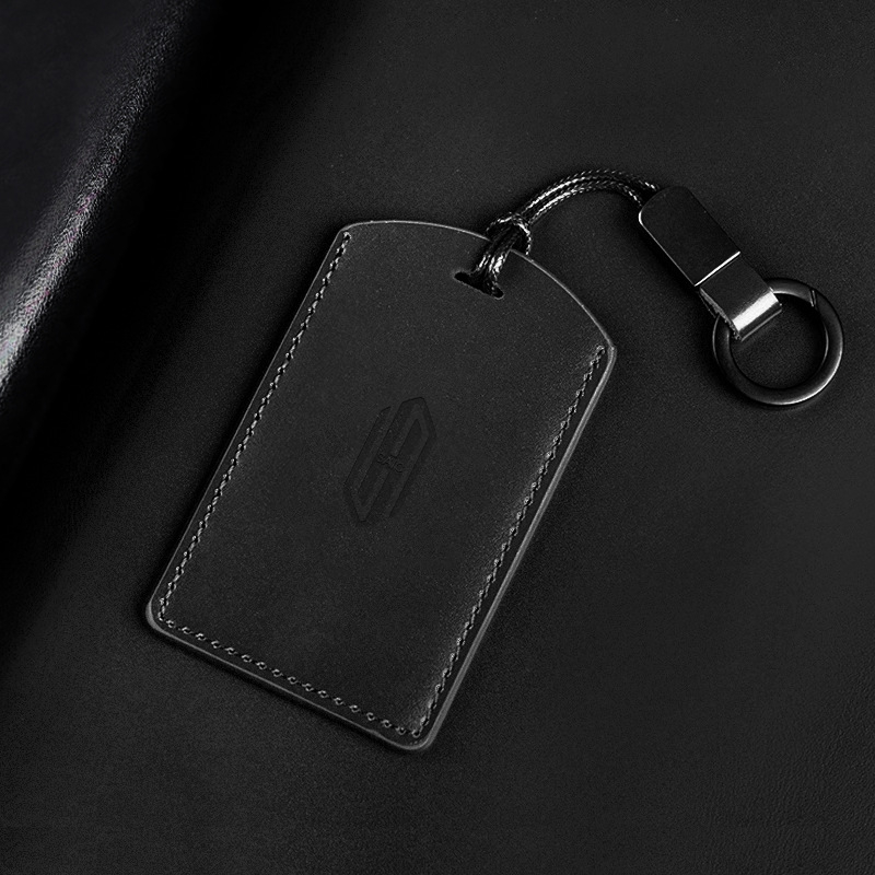 Kožna futrola za kartice i ključeve od kravlje kože, minimalistički stil, NFC, podržava proximit kartice, prilagodljiva