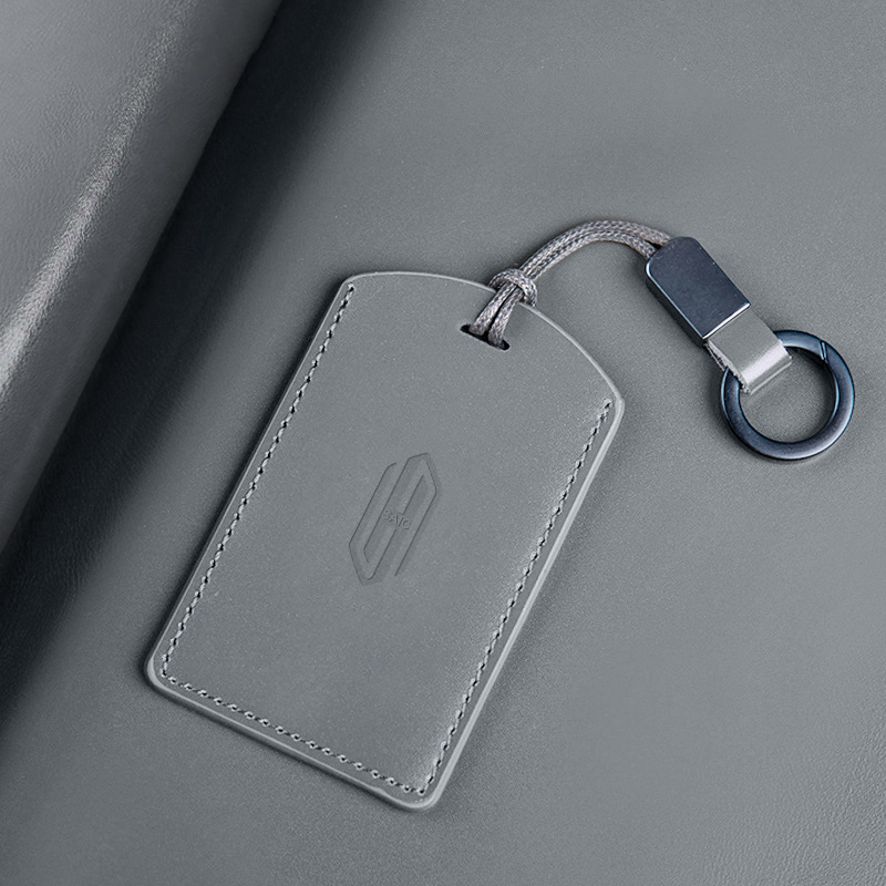 Kožna futrola za kartice i ključeve od kravlje kože, minimalistički stil, NFC, podržava proximit kartice, prilagodljiva