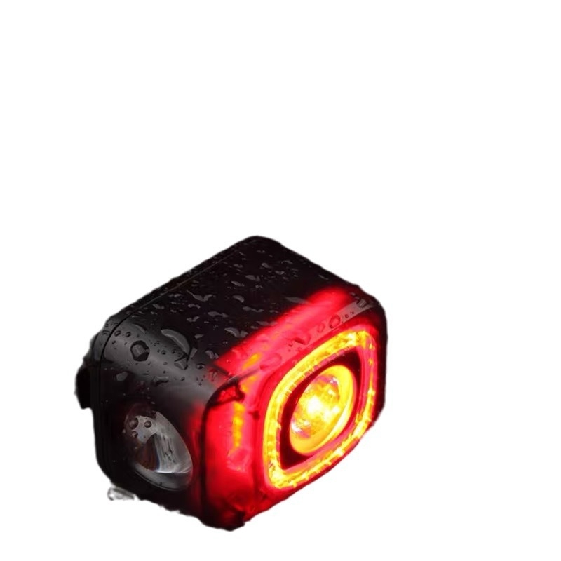 Mai Jiexun USB töltésű hátsó lámpa országúti és mountain bike-hoz intelligens érzékelővel és riasztó fénnyel