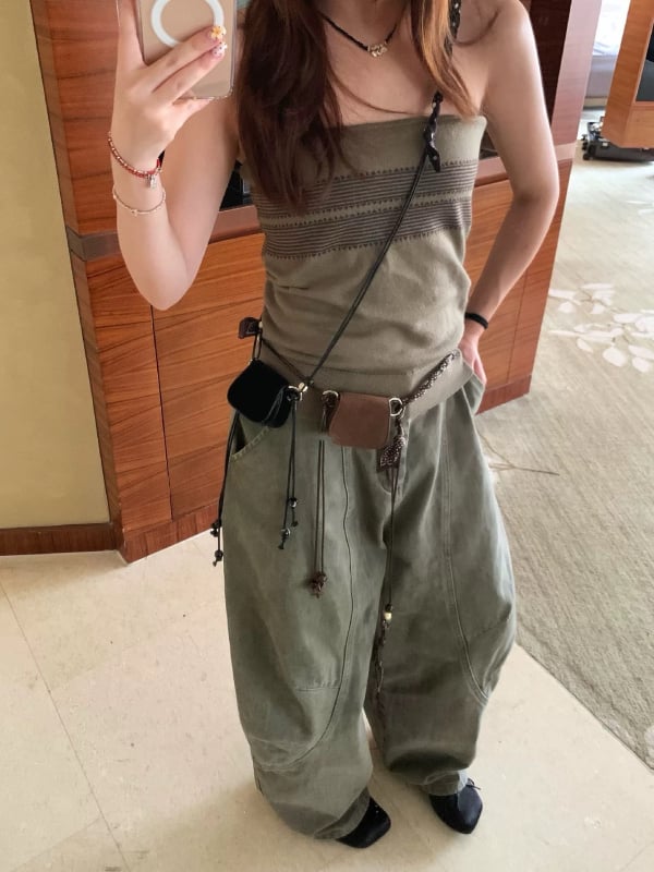 Корейски стил мини монетник от набук със свързване за врата, унисекс портмоне за ключове, червило и слушалки, подплата от синтетична кожа, за ежедневна употреба