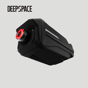DEEPSPACE DS-012 Velosipēda aizmugurējā gaisma un sēdekļa soma, PU āda, ūdensizturīgs, oglekļa raksta ciets korpuss, tilpums 1,5 L