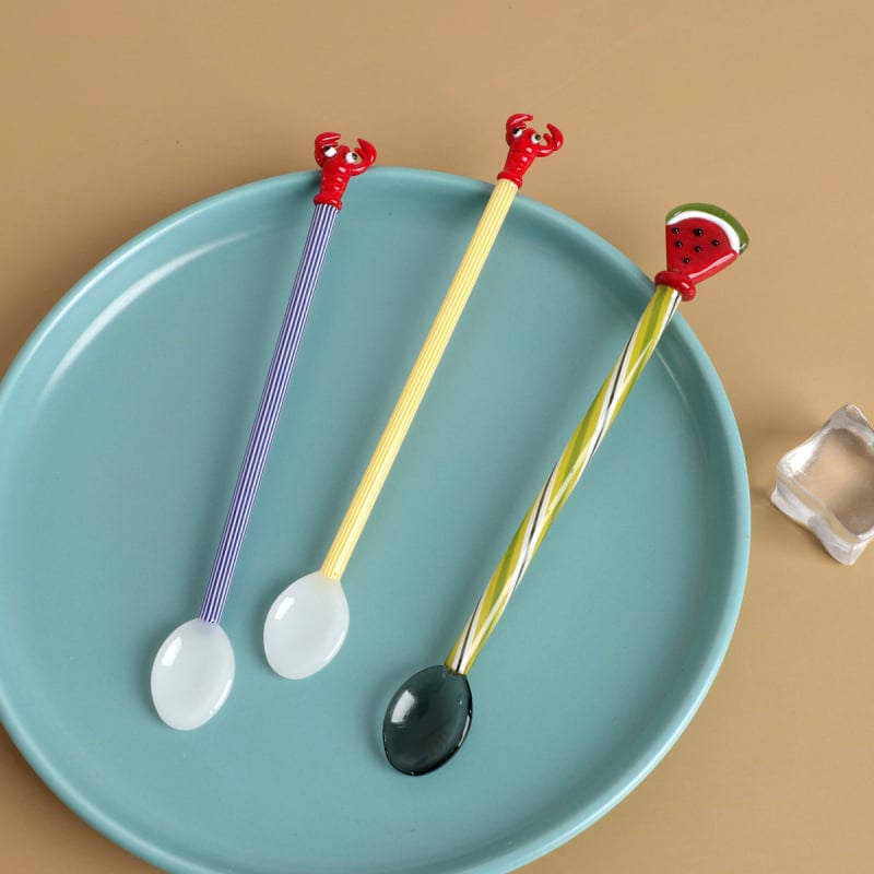 Γυάλινο κουτάλι Ang xuan, σχέδιο καρτούν, μοντέρνος μινιμαλισμός