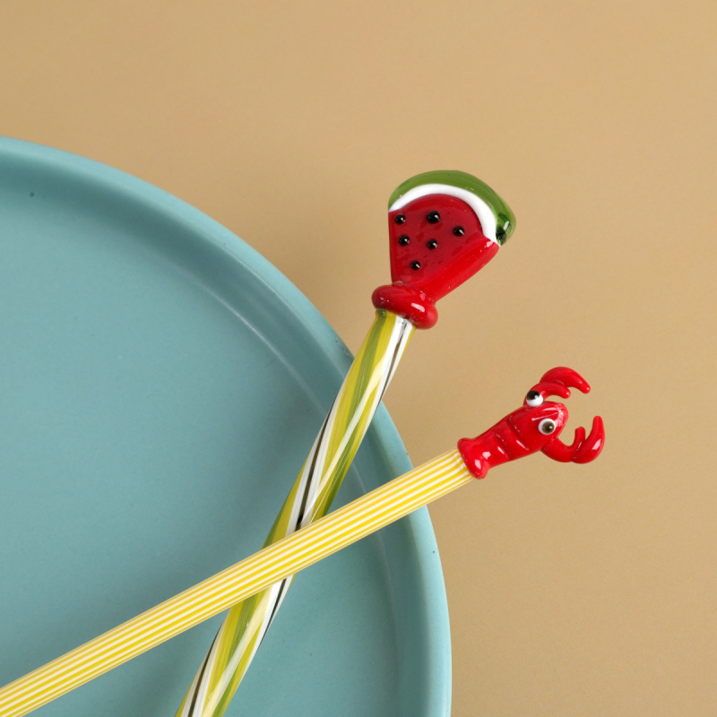 Γυάλινο κουτάλι Ang xuan, σχέδιο καρτούν, μοντέρνος μινιμαλισμός