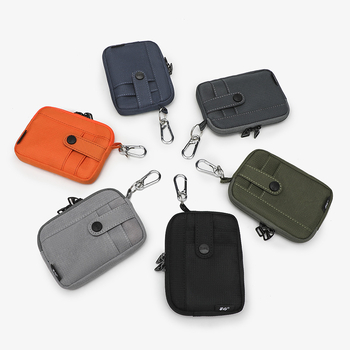 Монетник от найлон, уличен стил, мини чанта с ключодържател, ултралек, 1 сгъвка, универсален за мъже и жени