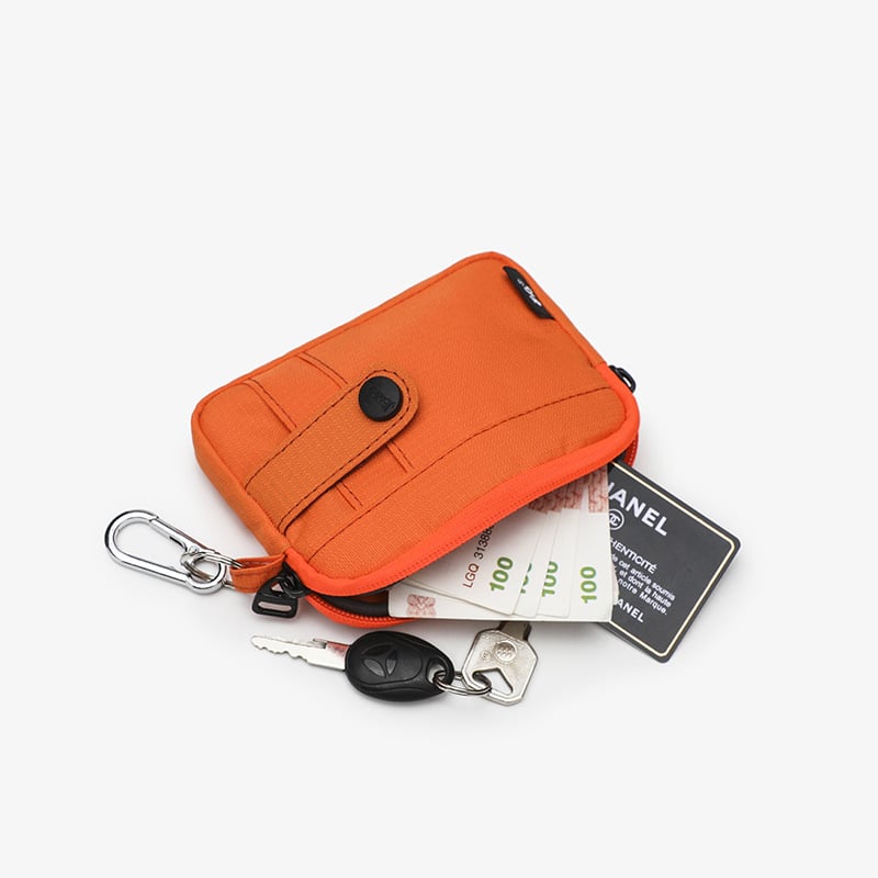 Монетник от найлон, уличен стил, мини чанта с ключодържател, ултралек, 1 сгъвка, универсален за мъже и жени