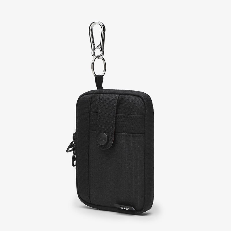 Монетник от найлон, уличен стил, мини чанта с ключодържател, ултралек, 1 сгъвка, универсален за мъже и жени