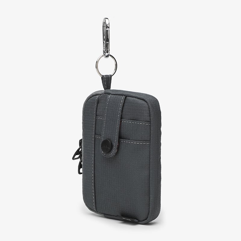 Монетник от найлон, уличен стил, мини чанта с ключодържател, ултралек, 1 сгъвка, универсален за мъже и жени