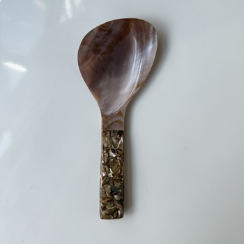 Κουτάλι για ρύζι με ανθισμένη λαβή και σχέδιο κοχύλι — ABS υλικό, μοντέρνο μινιμαλιστικό στυλ, μονόχρωμο σχέδιο