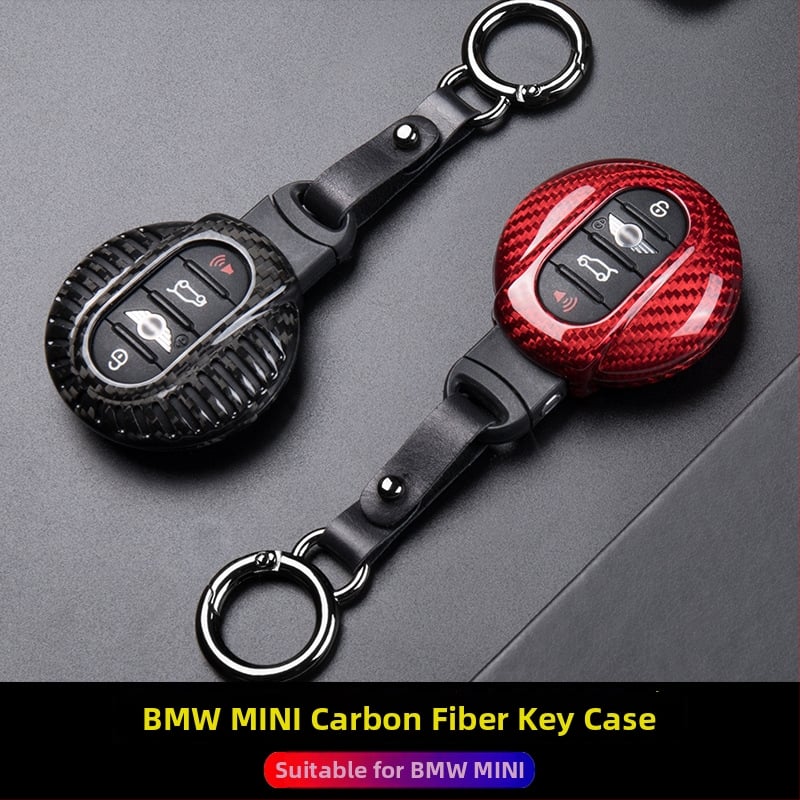 Karbonová MINI kľúčová kapsa s JCW retiazou – kompatibilná s F56/F55/F54/F60 MINI Cooper, trend dizajn