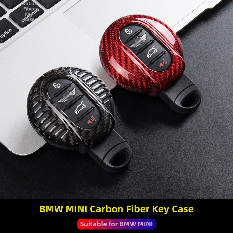 Karbonová MINI kľúčová kapsa s JCW retiazou – kompatibilná s F56/F55/F54/F60 MINI Cooper, trend dizajn