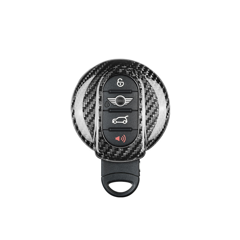 Θήκη κλειδιού MINI από ανθρακονήματα με JCW αλυσίδα – συμβατή με κλειδιά MINI Cooper F56/F55/F54/F60, μοντέρνος σχεδιασμός