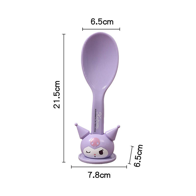 Sanrio Καρτούν κάθετη κουτάλα ρυζιού για ρυζοπαρασκευαστές, ανθεκτική σε υψηλές θερμοκρασίες, πλαστική λαβή από PP