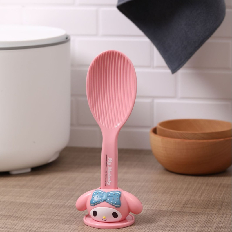 Sanrio Καρτούν κάθετη κουτάλα ρυζιού για ρυζοπαρασκευαστές, ανθεκτική σε υψηλές θερμοκρασίες, πλαστική λαβή από PP