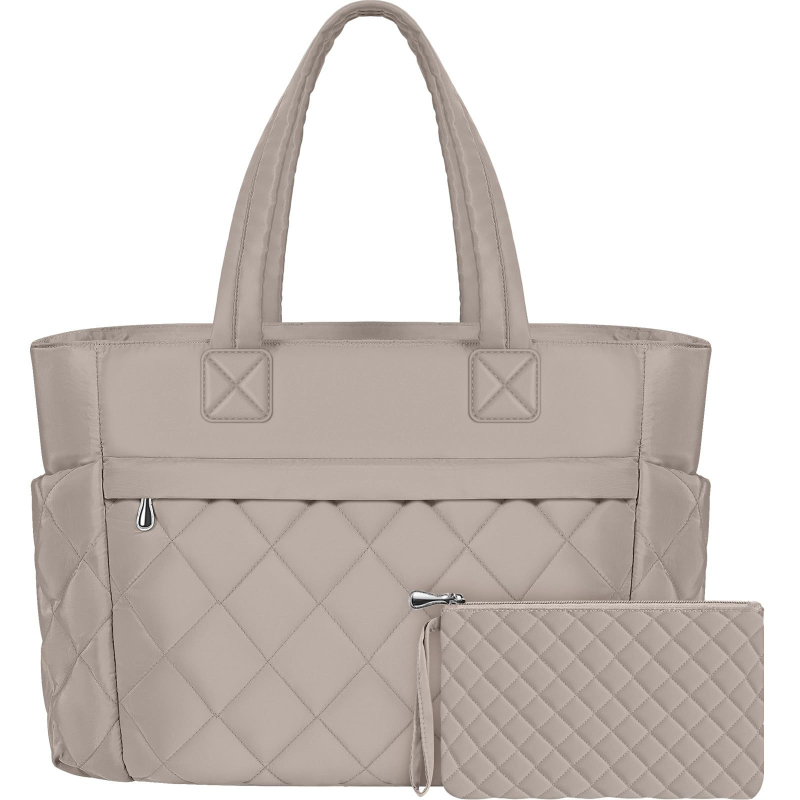 Ženska tote torba s džepom za laptop, lagana, velika kapaciteta, više pretinaca, Oxford platno