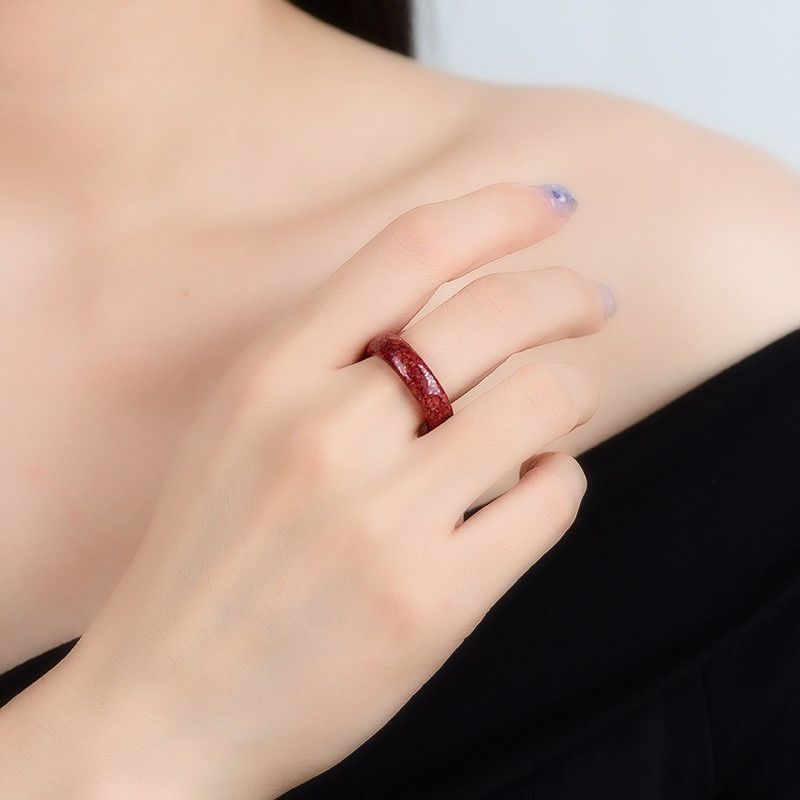 Gyűrű műgyöngyökkel, etnikus stílus, művészi retro ékszer