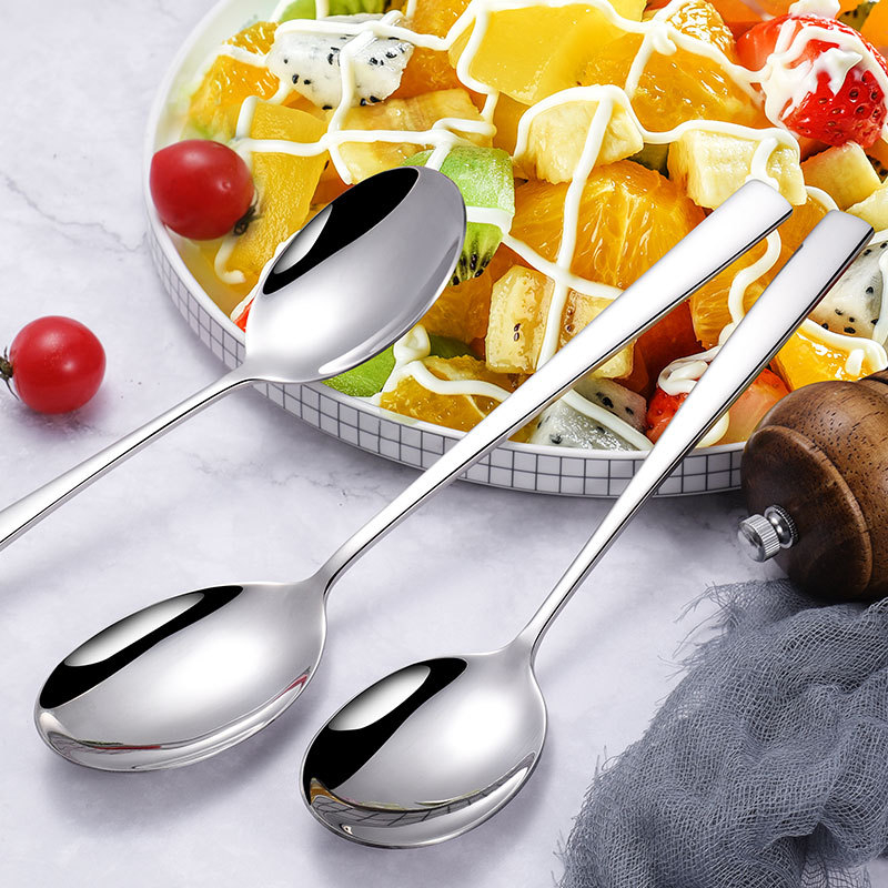 304 nehrđajućeg čelika dugačka žlica za posluživanje s graviranjem, marka Mrs. King, stil Japan/Korea