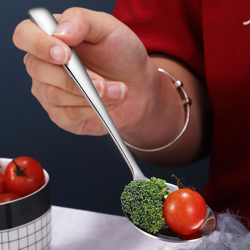 304 nehrđajućeg čelika dugačka žlica za posluživanje s graviranjem, marka Mrs. King, stil Japan/Korea