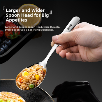 Κουτάλι από ανοξείδωτο ατσάλι CCKO, νέο κινεζικό στυλ, μονόχρωμο, φινίρισμα καθρέφτη