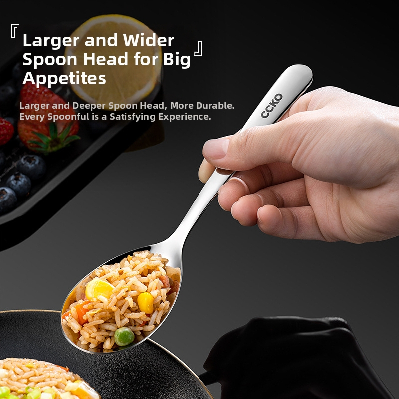 Κουτάλι από ανοξείδωτο ατσάλι CCKO, νέο κινεζικό στυλ, μονόχρωμο, φινίρισμα καθρέφτη