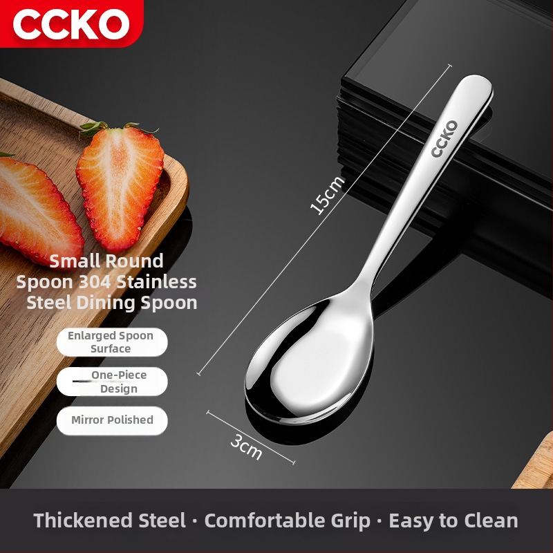 Κουτάλι από ανοξείδωτο ατσάλι CCKO, νέο κινεζικό στυλ, μονόχρωμο, φινίρισμα καθρέφτη