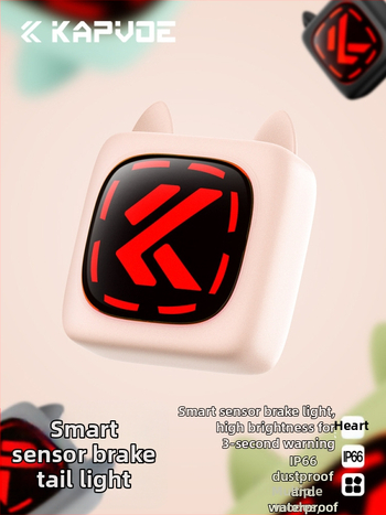 Kapvoe inteligentné zadné svetlo pre bicykel — USB-C nabíjanie, 400 mAh batéria, upevnenie sponou, nočné jazdenie