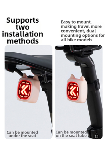 Kapvoe inteligentné zadné svetlo pre bicykel — USB-C nabíjanie, 400 mAh batéria, upevnenie sponou, nočné jazdenie