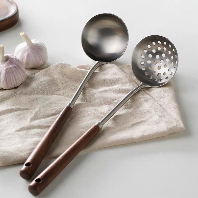 Σετ κουταλιές σούπας με μακριά λαβή από ανοξείδωτο χάλυβα 316, απλός σχεδιασμός για οικιακή κουζίνα