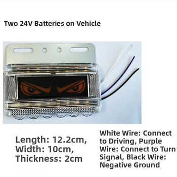LED zadné svetlo pre nákladné vozidlá s dizajnom diabolské oka, 24V, IP67, LED zdroj, model Lion dance eye lights, vhodné pre auto, veľké nákladné vozidlá, náves