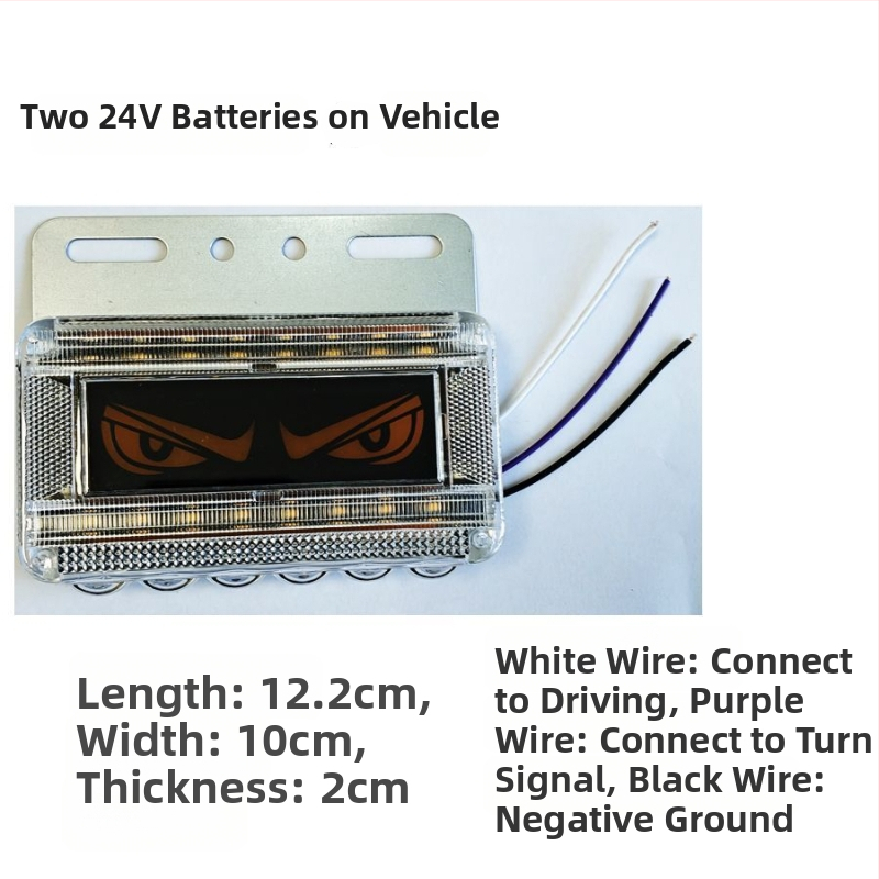 LED zadné svetlo pre nákladné vozidlá s dizajnom diabolské oka, 24V, IP67, LED zdroj, model Lion dance eye lights, vhodné pre auto, veľké nákladné vozidlá, náves
