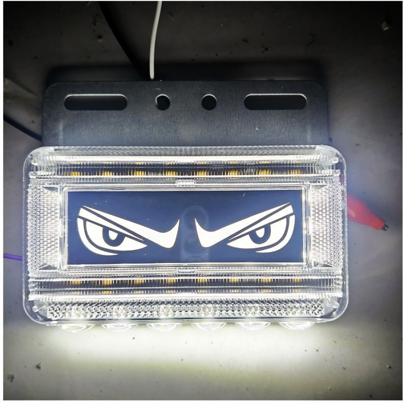 Lumină de semnalizare LED pentru camion cu design ochi de diavol, 24V, IP67, sursă LED, model Lion dance eye lights, potrivit pentru autoturisme, camioane mari, camioane, semiremorci