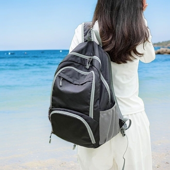 Rucsac ușor pliabil, din Oxford, impermeabil, antifurt, cu buzunar pentru laptop și telefon