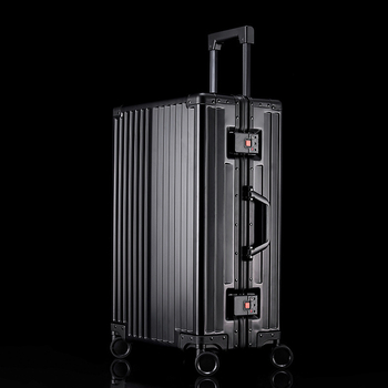 Kufor od aluminij-magnezijske legure s universalnim kotačićima, 28-inčni kofer za check-in i 20-inčni ručni kofer, proširivi pretinac, TSA zaključavanje, lagan, vodootporan, antibakterijski, suho/mokra podjela.