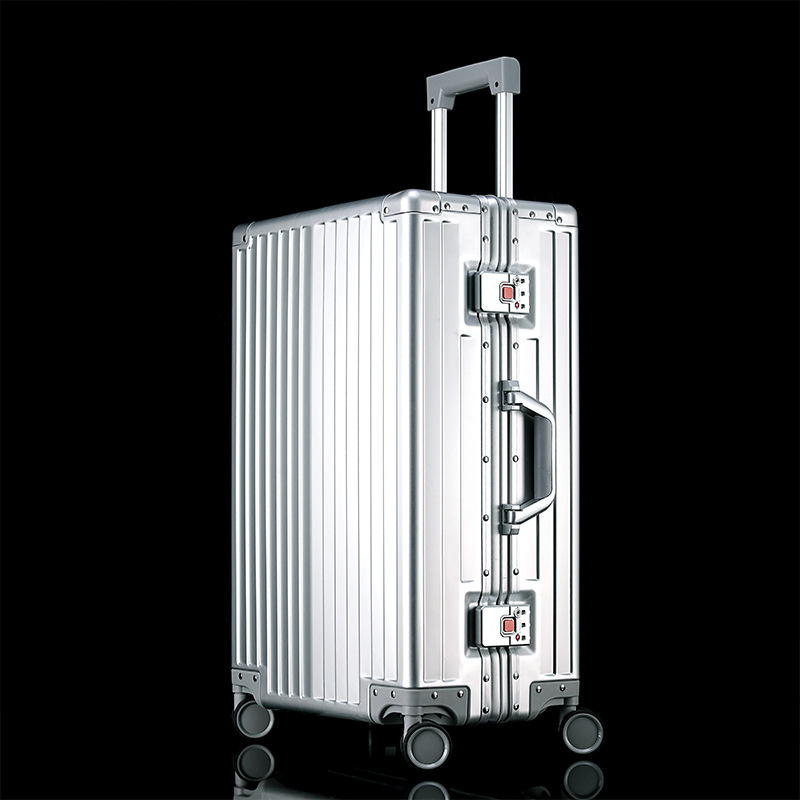 Kufor od aluminij-magnezijske legure s universalnim kotačićima, 28-inčni kofer za check-in i 20-inčni ručni kofer, proširivi pretinac, TSA zaključavanje, lagan, vodootporan, antibakterijski, suho/mokra podjela.