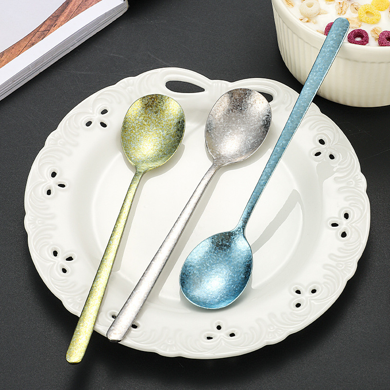 Lingură din titan pur, lingură pentru pepene, design modern minimalist inspirat de Coreea, personalizabil pentru uz casnic și camping