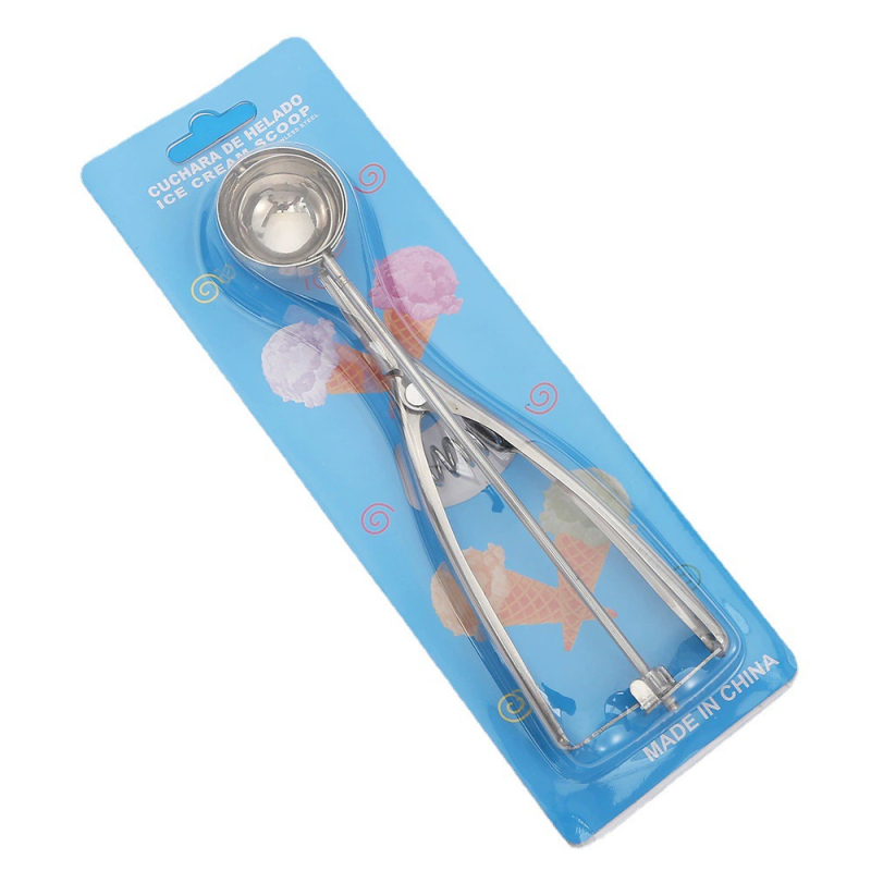 Lingură din oțel inoxidabil pentru bile de înghețată, mingi de pepene și modelare a fructelor; lustruire prin proces de apă; stil modern minimalist; imprimare logo disponibil