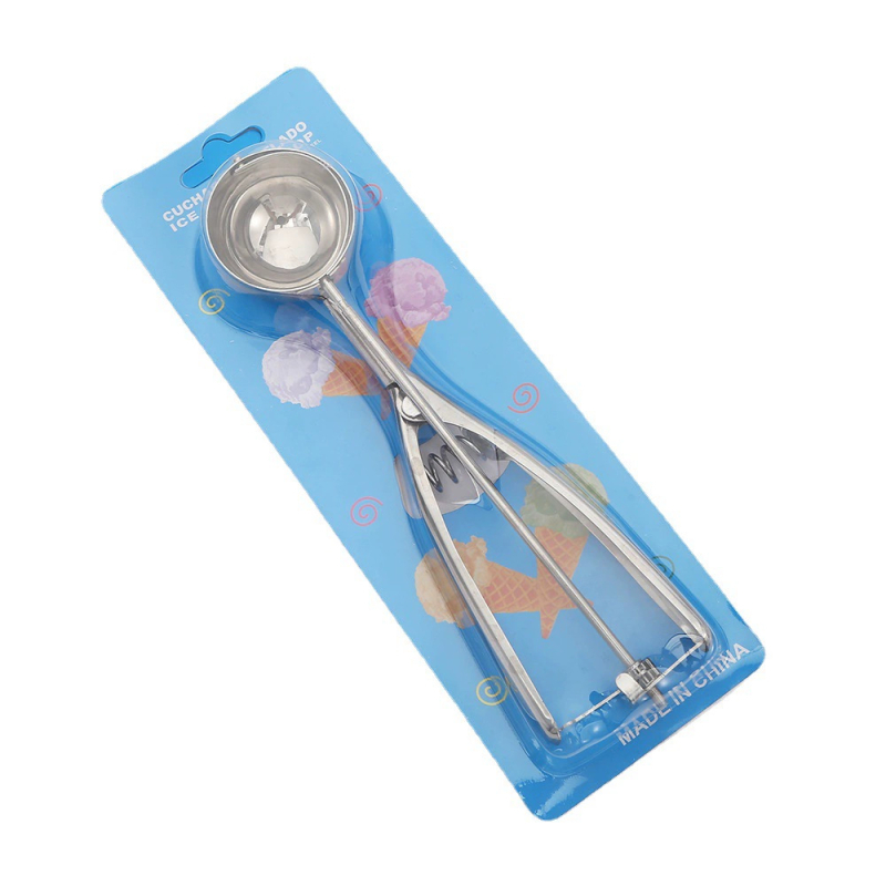 Lingură din oțel inoxidabil pentru bile de înghețată, mingi de pepene și modelare a fructelor; lustruire prin proces de apă; stil modern minimalist; imprimare logo disponibil