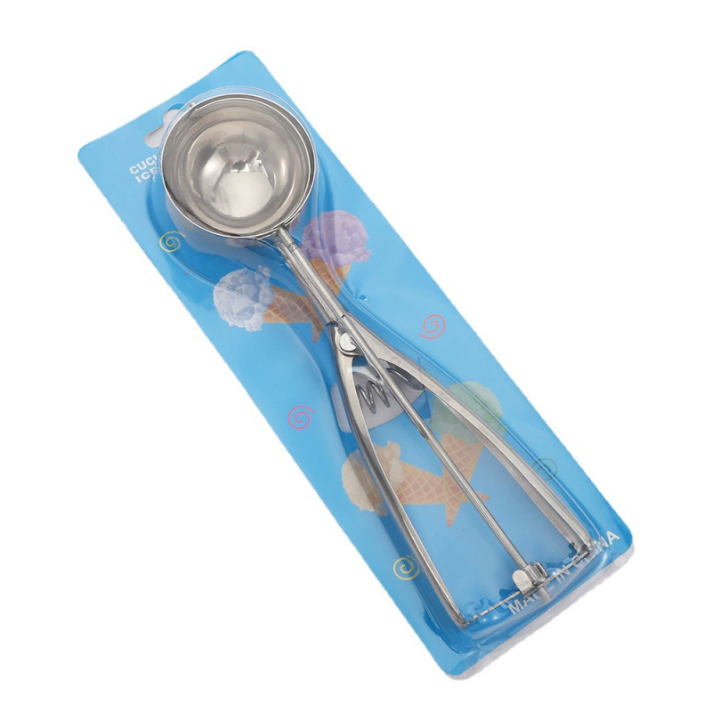 Lingură din oțel inoxidabil pentru bile de înghețată, mingi de pepene și modelare a fructelor; lustruire prin proces de apă; stil modern minimalist; imprimare logo disponibil