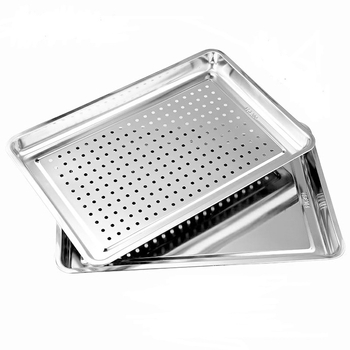 304 неръждаема стомана, правоъглена тава за пара, за комерсиална употреба, съвместима с пароварки, колички и шкафове