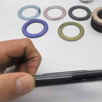 Metalo telefono dėklo laikiklis su 360° sukimu, 2,3 mm storio, minimalistinis žiedo laikiklis