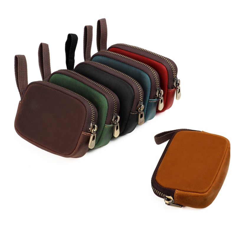 MaDonNo 2062 Mincovník z pravej kože s horným vrstvom hovädzej kože, jednofarebný vzor, 1 skladanie, polyesterová podšívka