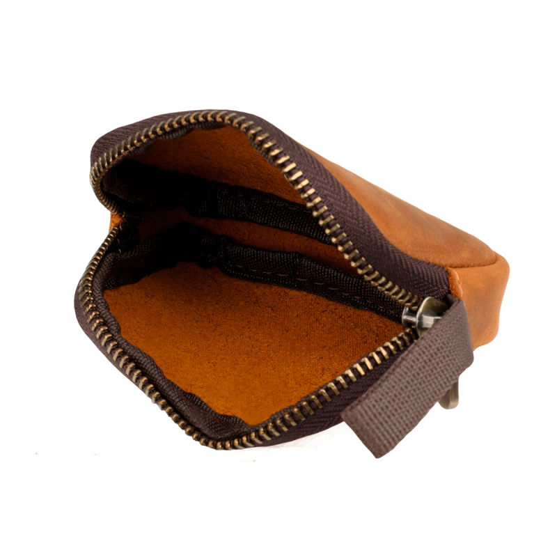 MaDonNo 2062 Mincovník z pravej kože s horným vrstvom hovädzej kože, jednofarebný vzor, 1 skladanie, polyesterová podšívka