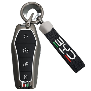 Carcasă din aliaj de zinc pentru telecomanda BYD E2, Qin Plus, Qin EV și Dolphin E3; compatibilă cu marca Shanyin, personalizabilă, design premium.