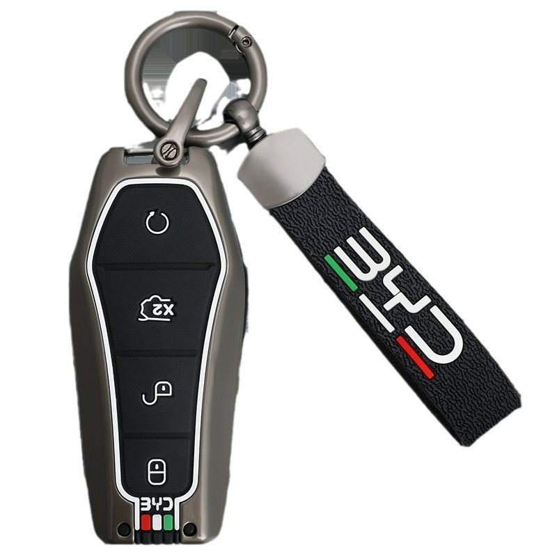 Carcasă din aliaj de zinc pentru telecomanda BYD E2, Qin Plus, Qin EV și Dolphin E3; compatibilă cu marca Shanyin, personalizabilă, design premium.