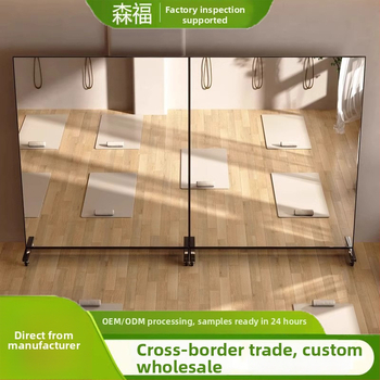 Mozgatható padlótükör univerzális kerekekkel, alumínium váz, modell 005, testre szabható