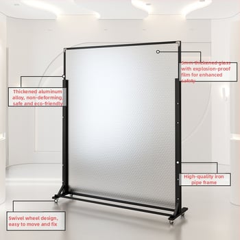 Mozgatható padlótükör univerzális kerekekkel, alumínium váz, modell 005, testre szabható