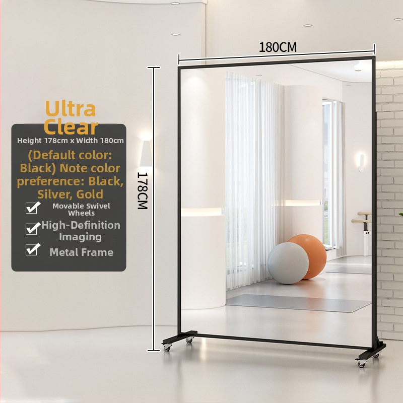 Mozgatható padlótükör univerzális kerekekkel, alumínium váz, modell 005, testre szabható