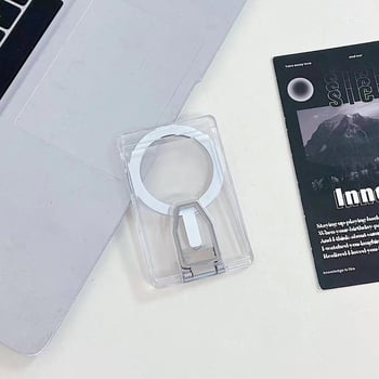 Li Chuang MagSafe vezeték nélküli töltőkeret kártyatartóval és gyűrűs tartóval – 3 az 1-ben, univerzális műanyag kivitel