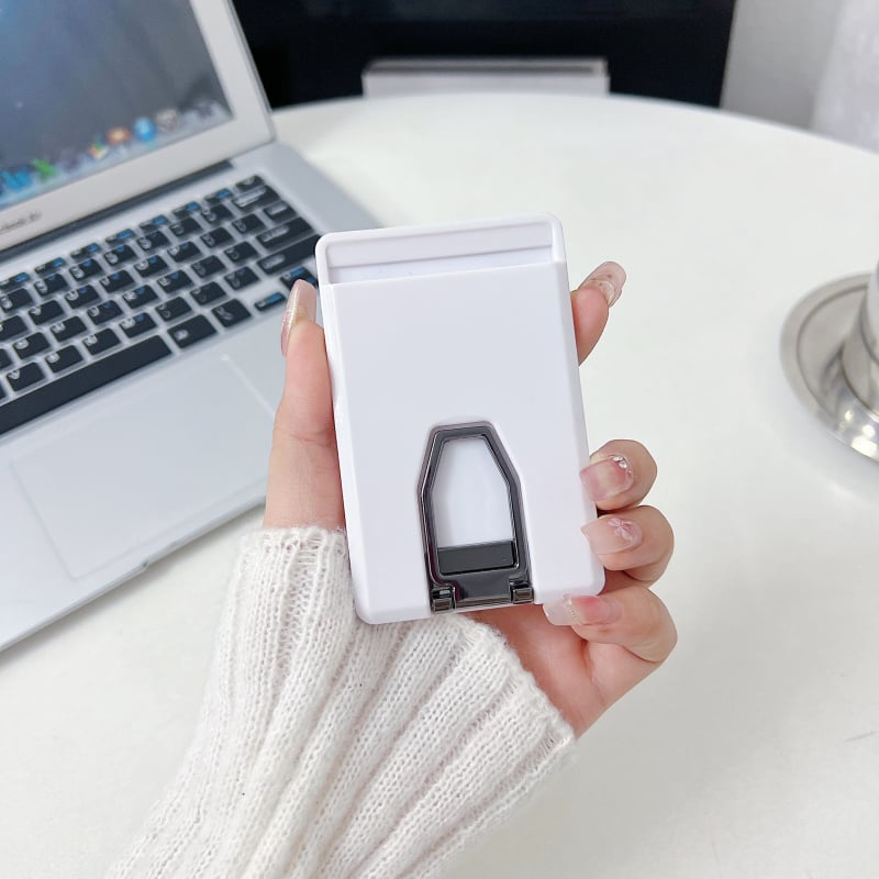 Li Chuang MagSafe vezeték nélküli töltőkeret kártyatartóval és gyűrűs tartóval – 3 az 1-ben, univerzális műanyag kivitel