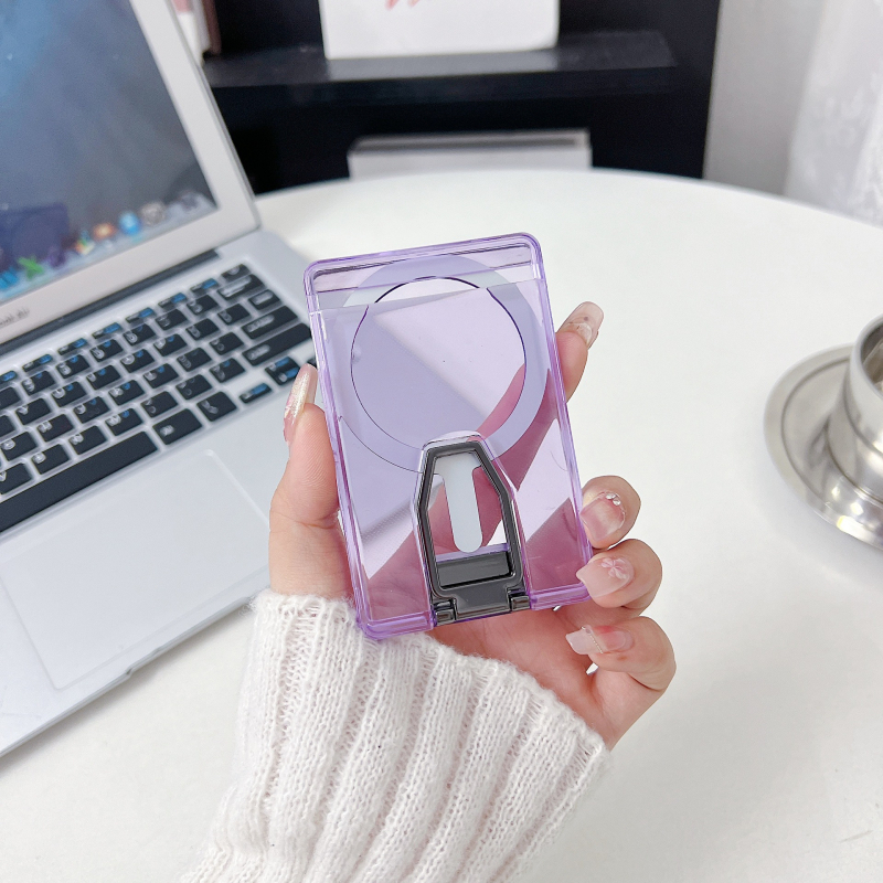 Li Chuang MagSafe vezeték nélküli töltőkeret kártyatartóval és gyűrűs tartóval – 3 az 1-ben, univerzális műanyag kivitel